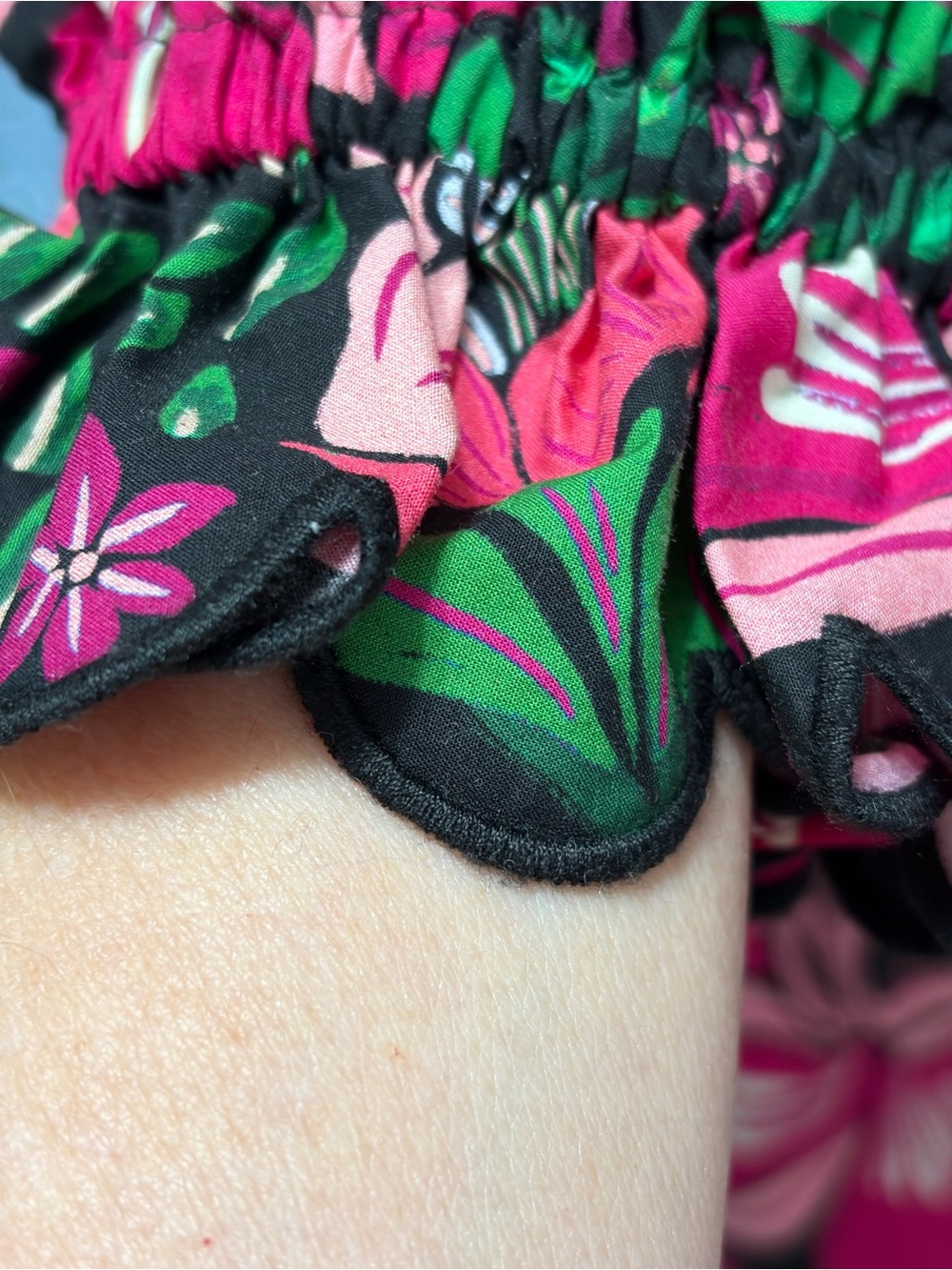 FARM Rio Pink Green Floral Mini Dress - Picture 7 of 13